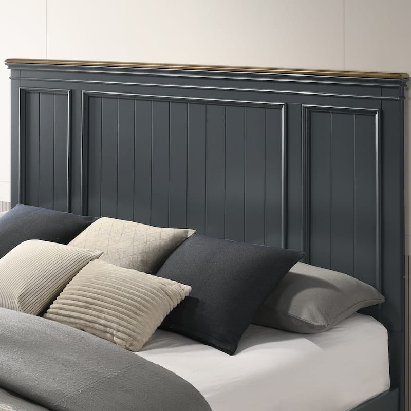 Roundhill Furniture Clelane Wood Bedroom Set with Bed, Dresser, Mirror, and Nightstand