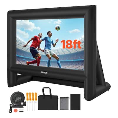 Inflatable Movie Screen, Inflatable Projector Screen with Portable Storage Bag, 16:9 Easy Set Up Movie Projection for