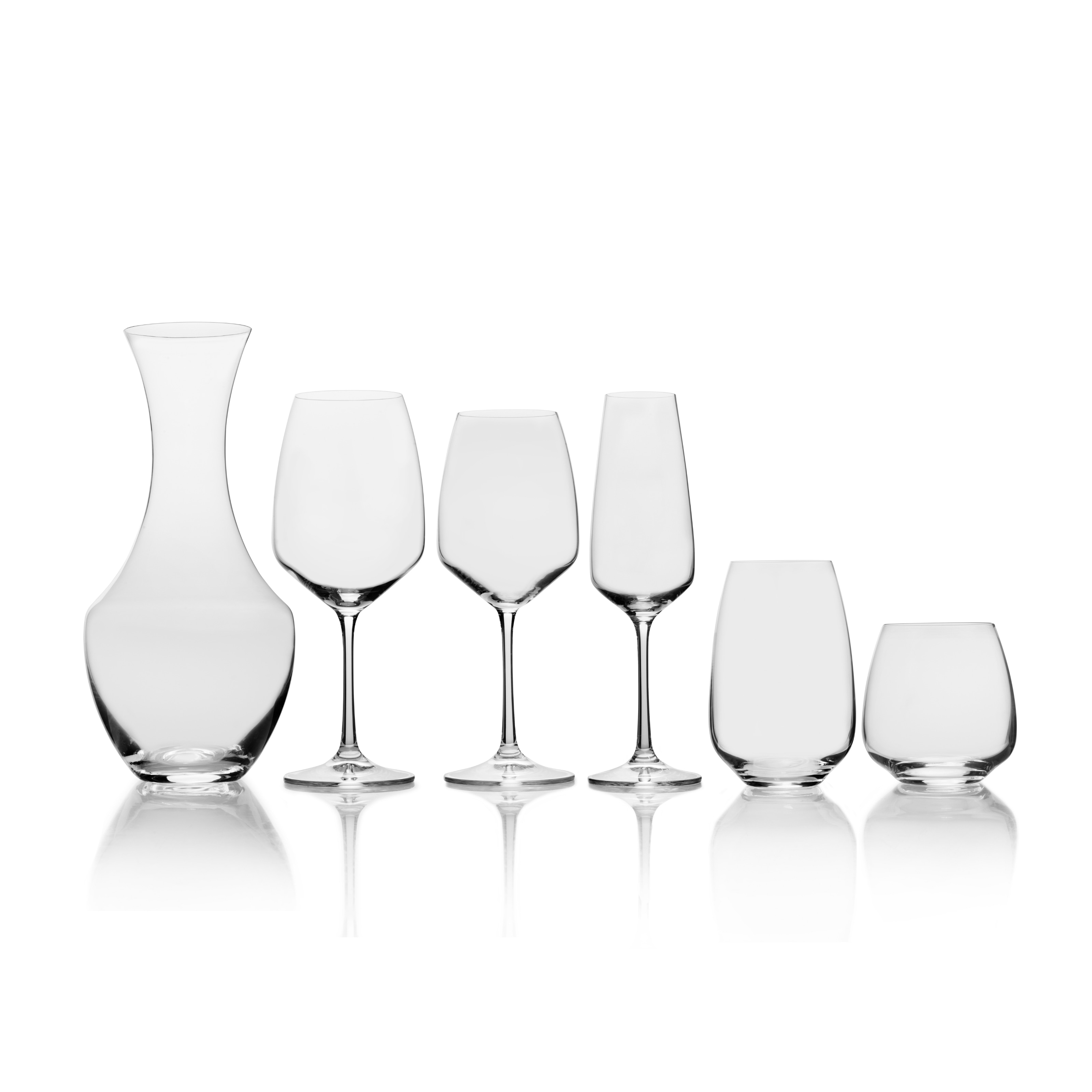 Bezrat Wine Glasses  6-Piece 18 oz Stemware Set Made From Crystal-Cle