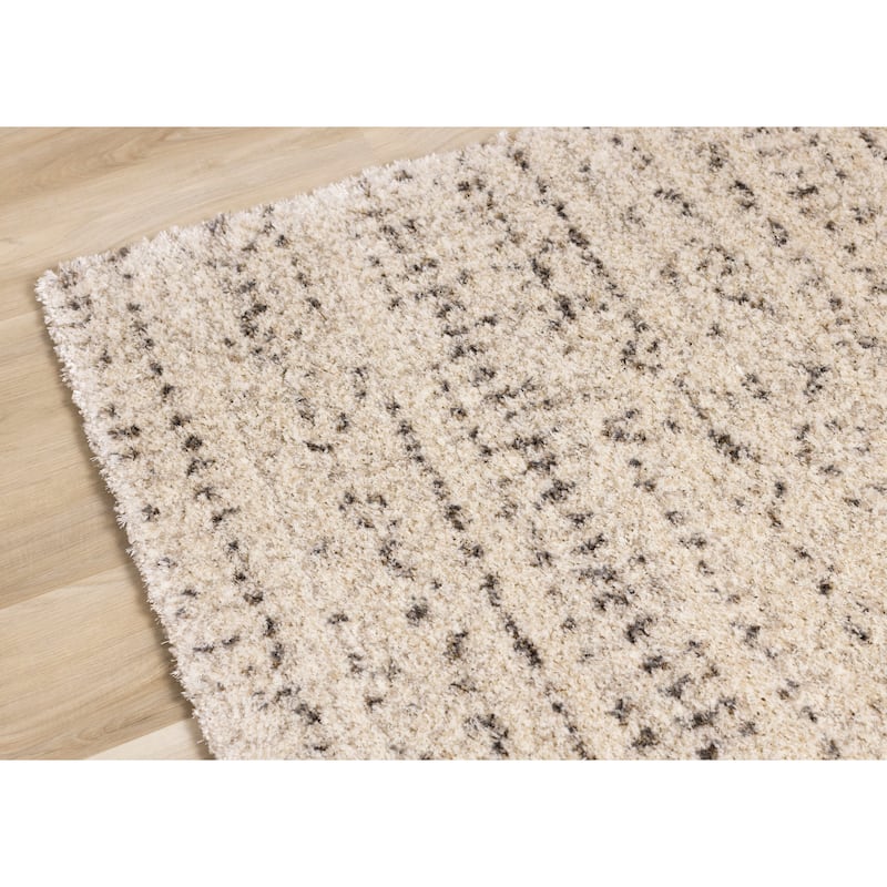 Lush Collection - Cream/Brown Luxury Soft Wool Rug