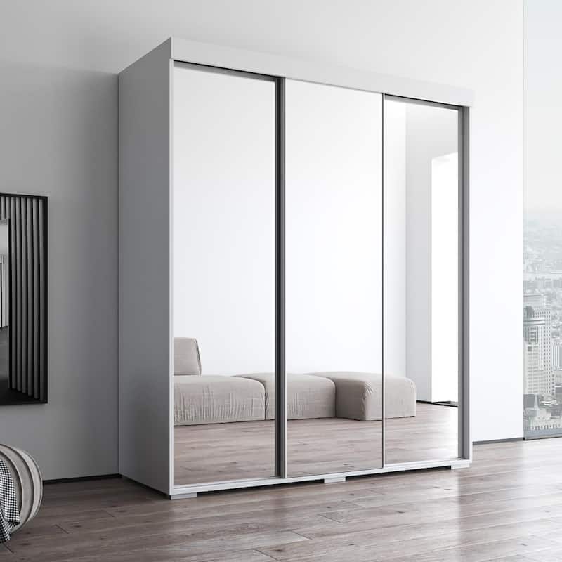Strick & Bolton Suger 3-door Mirrored Armoire