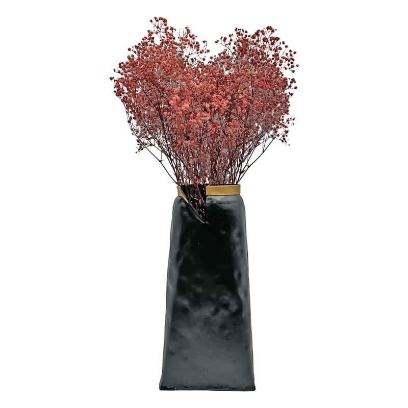 Aluminum Modern Black Vase