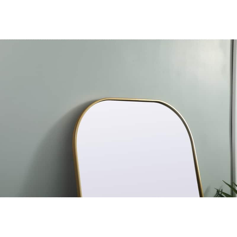 Indigo Home Metal Frame Arch Full Length Mirror 32x76 Inch