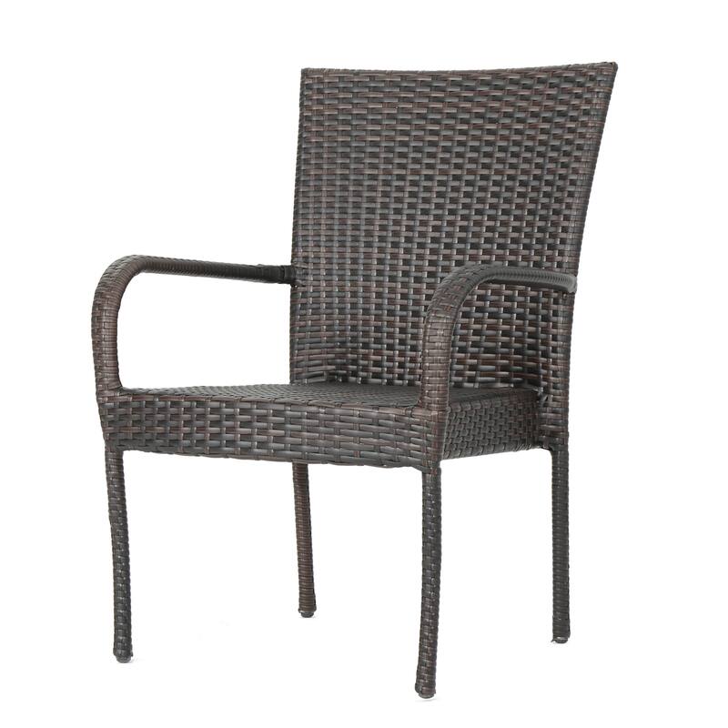 Christopher Knight Home Benhill Outdoor Contemporary Wicker Stacking Chairs (Set of 4)