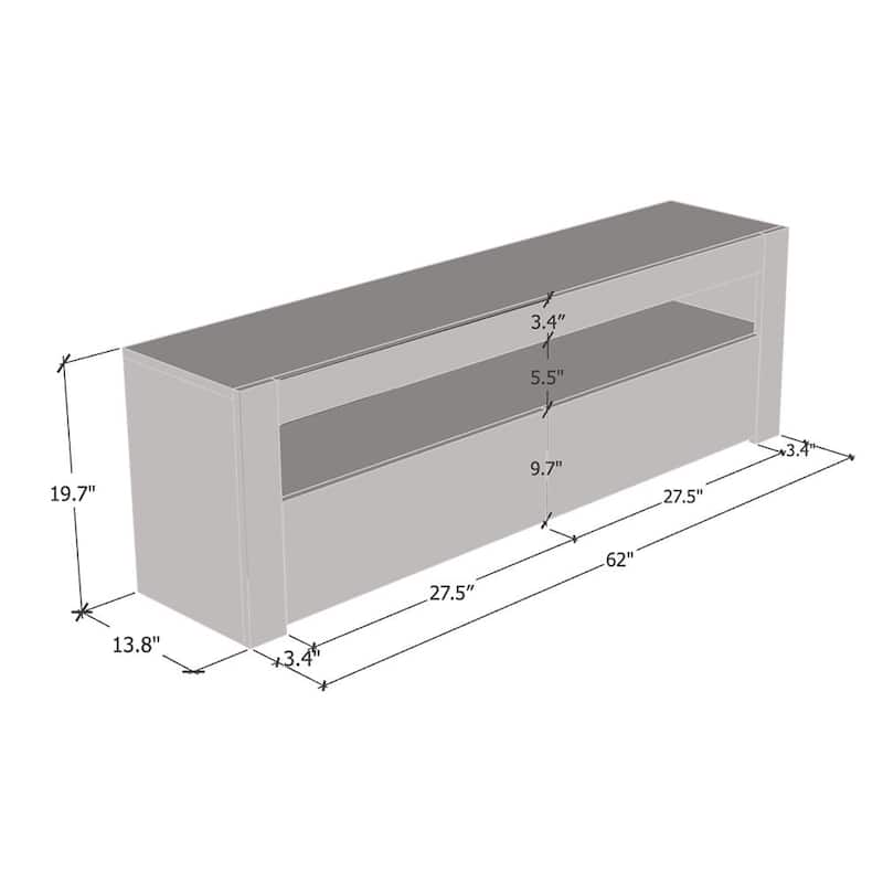 Milano Classic Modern 16-color LED 63-inch TV Stand
