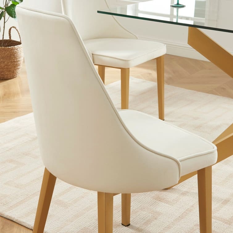 Pholstered Metal Side Chair (Set of 2)