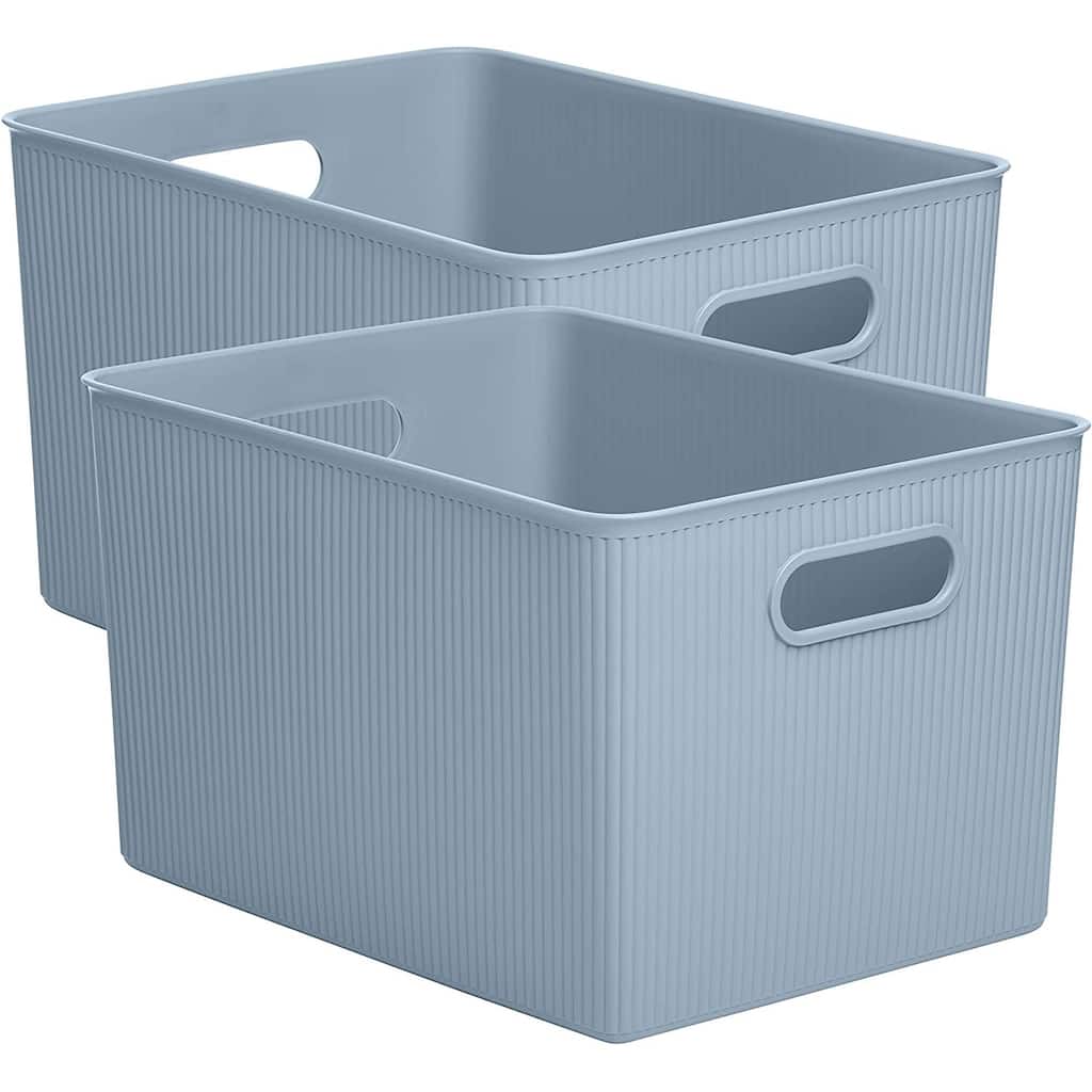 Plastic Cube Set of 2 - 15"W x 9"H x 11.5"D
