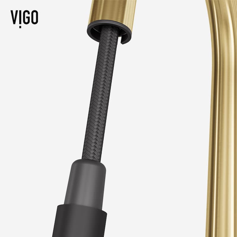 VIGO Greenwich 18" H Single Handle Pull-Down Sprayer Kitchen Faucet