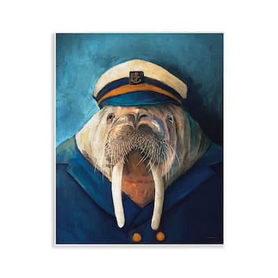 Stupell Sailor Captain Walrus Wall Plaque Art Design By Kamdon Kreations