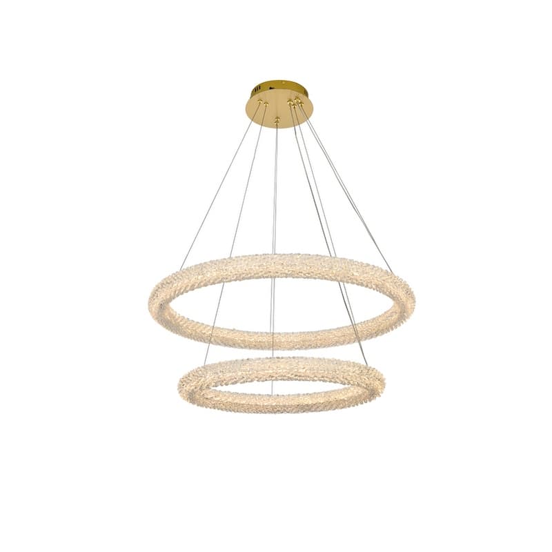 Indigo Home 32 inch Adjustable LED Chandelier - Satin Gold