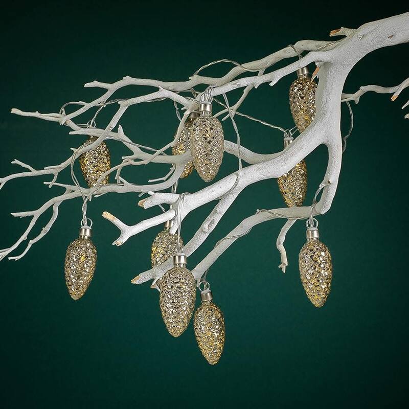 Set of 10 Pine Cone LED String of Lights