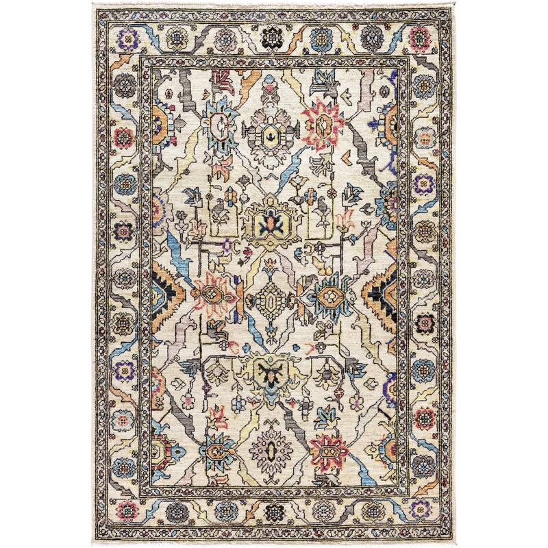 Serapi One-of-a-Kind Hand-Knotted Area Rug - Ivory - 4' 0" x 5' 11"