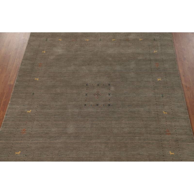 Tribal Gabbeh Indian Area Rug Handmade Wool Carpet - 8'0" x 9'9"