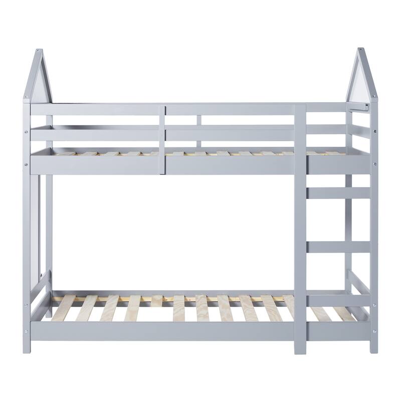 Walker Edison Wood Twin over Twin Bunk Bed