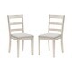 preview thumbnail 7 of 14, Hillsdale Furniture Spencer Wood Ladder Back Dining Chair, Set of 2, White Wire Brush