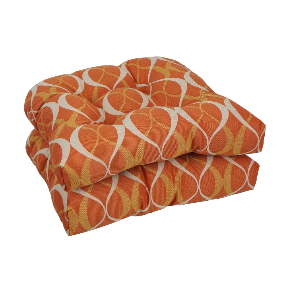 Orange lounge sales chair cushions
