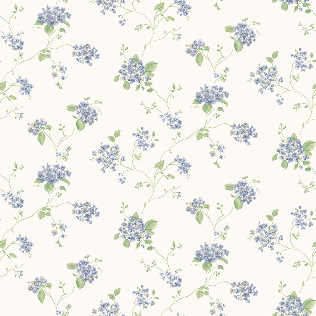Galerie Wallcoverings Miniatures 3 Lilac Floral Trail Vinyl on Non-woven Matte Wallpaper Roll