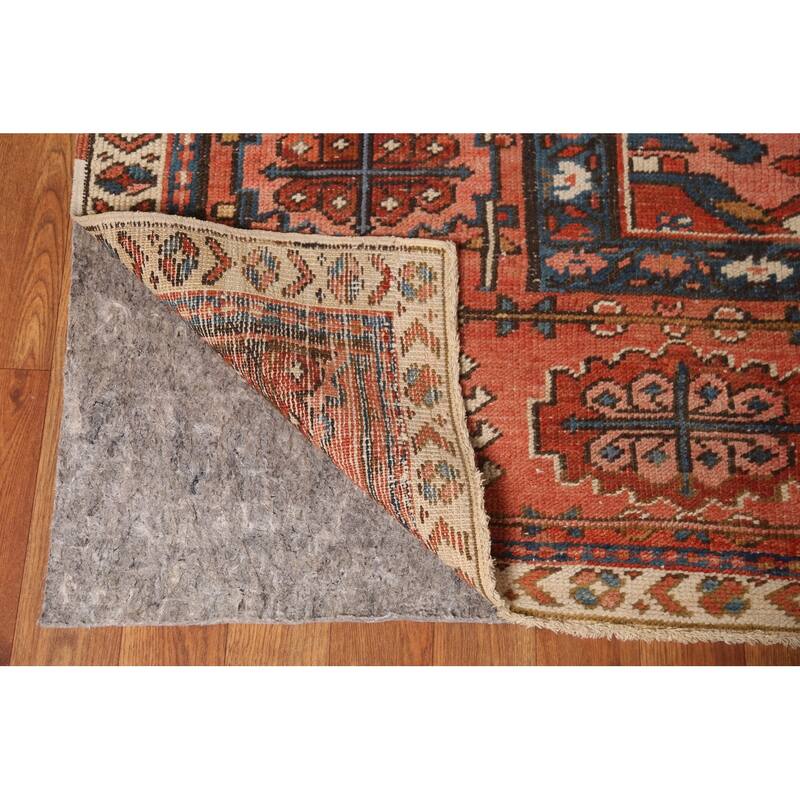 Pre-1900 Antique Heriz Persian Rug Handmade Wool Carpet - 8'11"x 12'5"