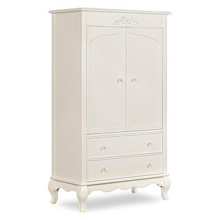 Evolur Aurora Ivory Lace Armoire
