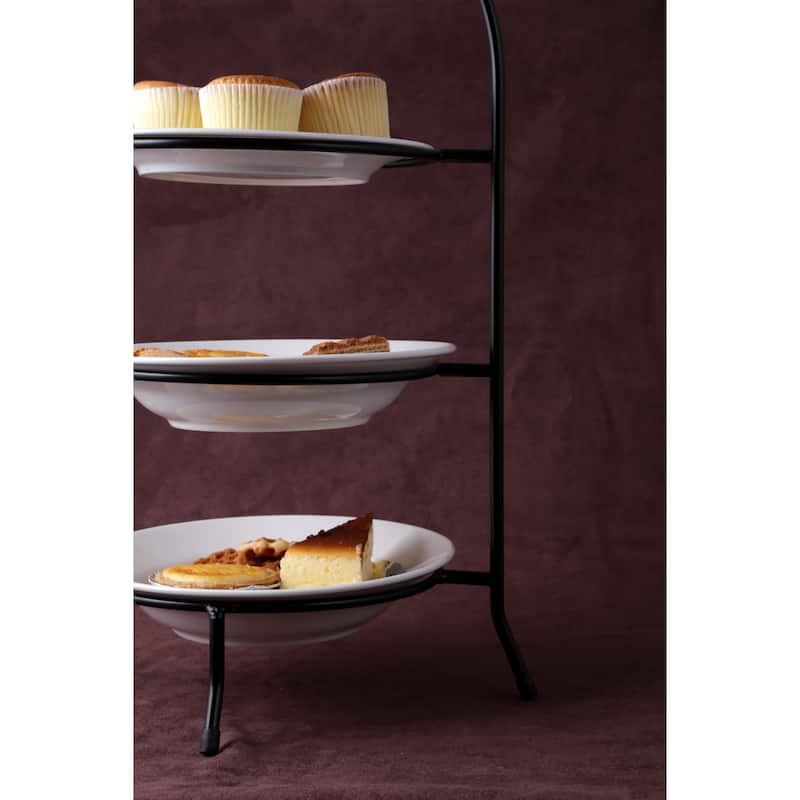 Creative Home Iron Works 3-Tier Metal Dessert Rack, Cake Stand, Dessert Cupcake Tea Party Serving Platter Stand
