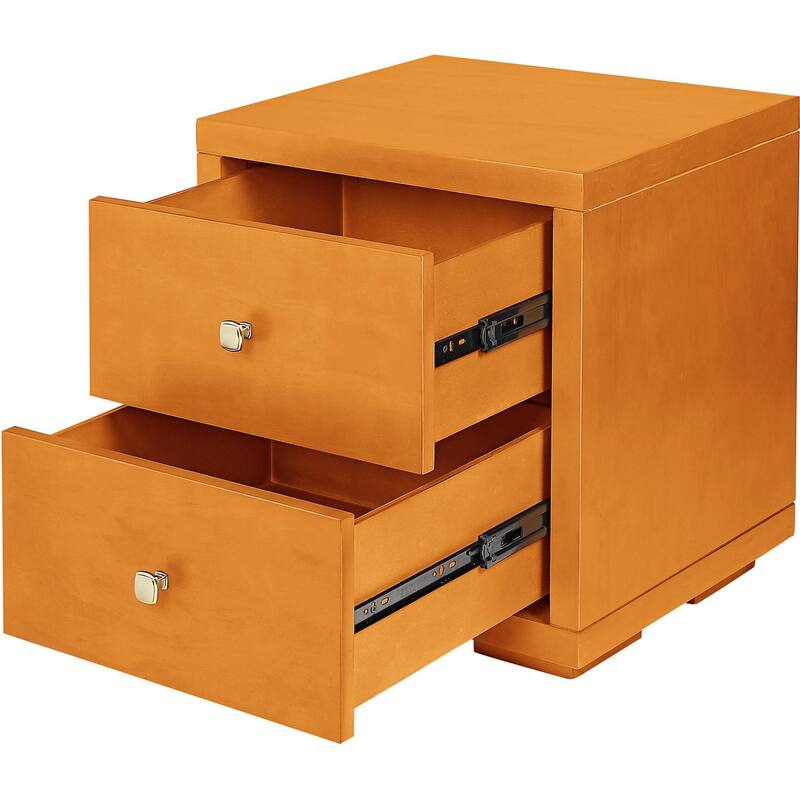 HomeRoots 19" Cherry Two Drawer Nightstand