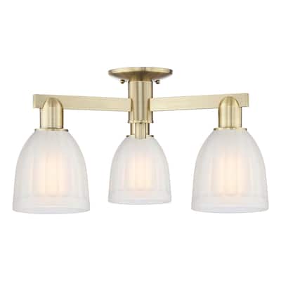 Innovations Lighting 716-3F-12-24 Brookfield Semi-Flush Brookfield 3