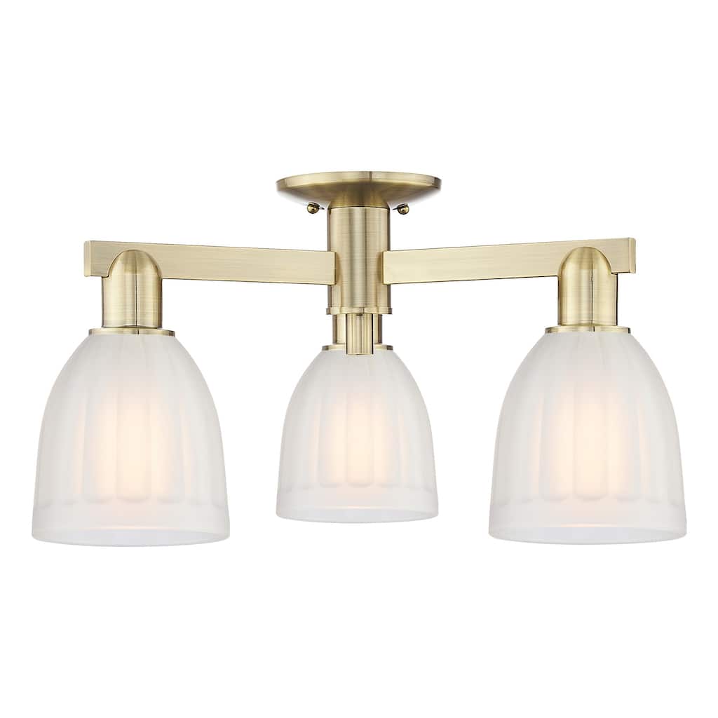Innovations Lighting 716-3F-12-24 Brookfield Semi-Flush Brookfield 3
