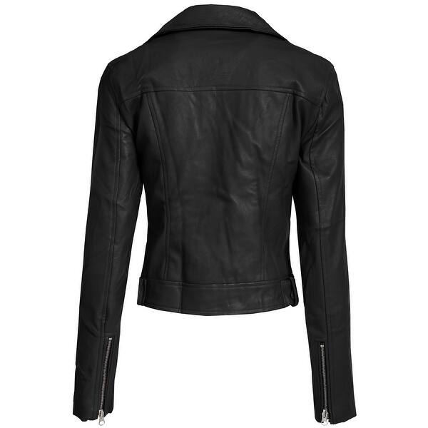 Shop Ne People Women S Fitted Faux Leather Jacket Newj138