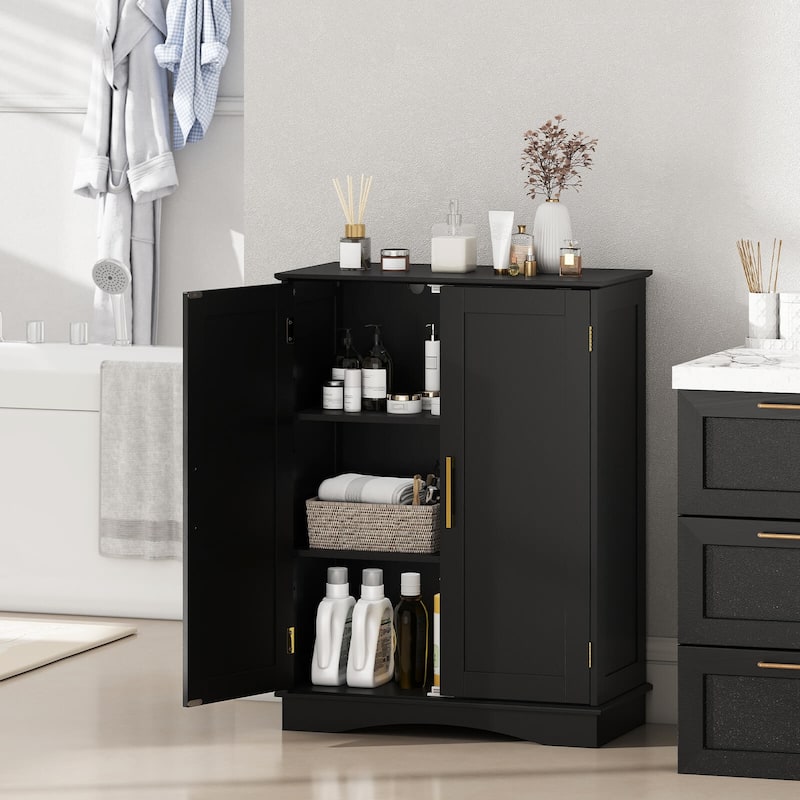 Costway Floor Storage Cabinet Modern Storage Organizer with Adjustable - See Details