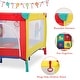 preview thumbnail 3 of 11, Kinbor Baby Playard Portable Playpen with Mattress Fordable Activity Safety Play for Toddler Boys Girls Fun Time 39inch x 39inch