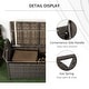 preview thumbnail 7 of 8, Outsunny 27 Gallon Patio Wicker Storage Bench, Outdoor PE Rattan Patio Furniture, Two-In-One Large Capacity Footstool
