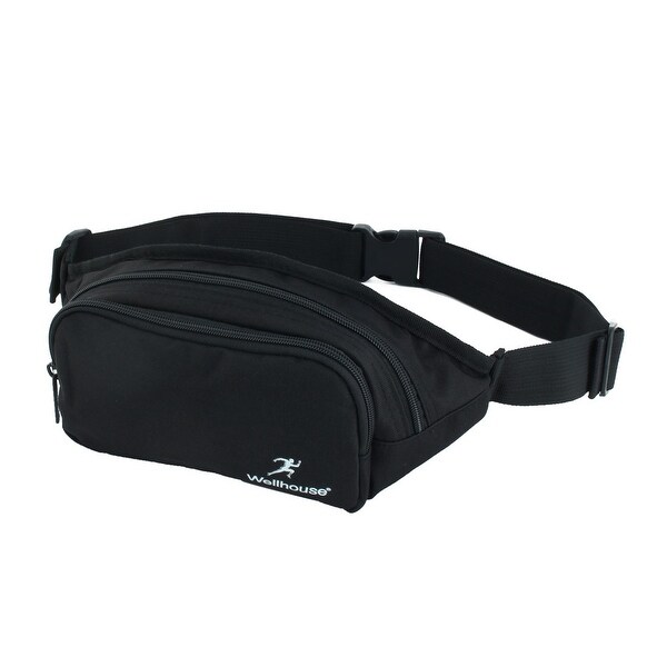 Wellhouse Authorized Running Keys Holder Adjustable Belt Sports Waist Bag Black