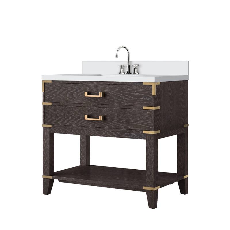 Norwalk Bath Vanity Cultured Marble Top, Sink and Faucet