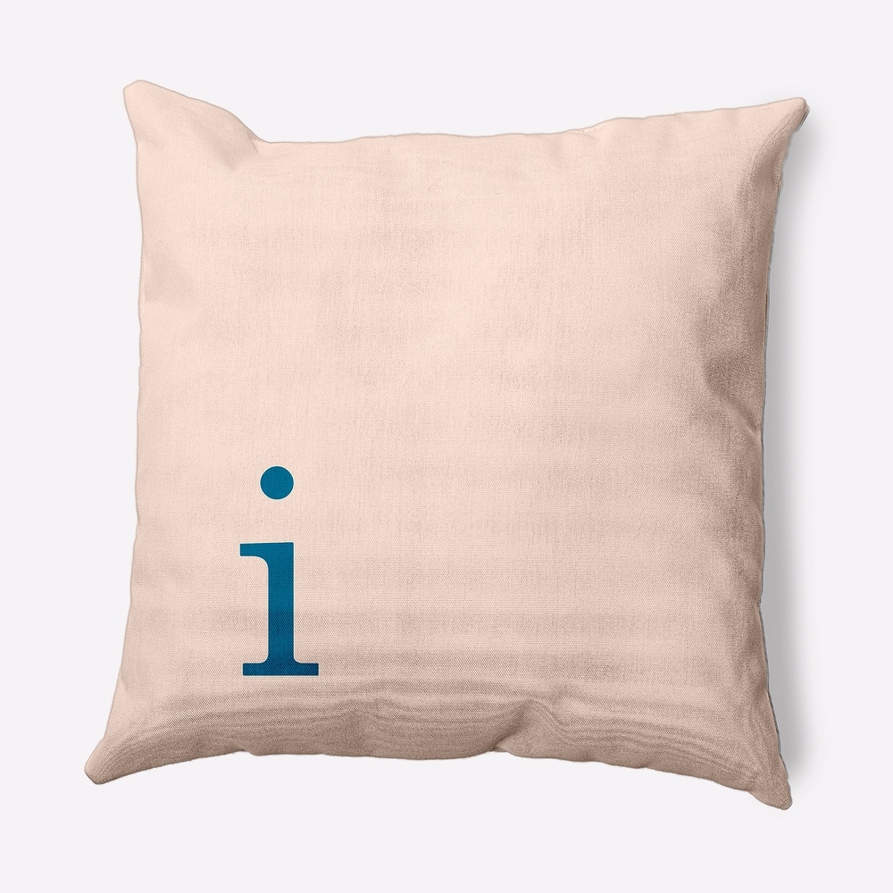 Modern Monogram Indoor/Outdoor Throw Pillow-I