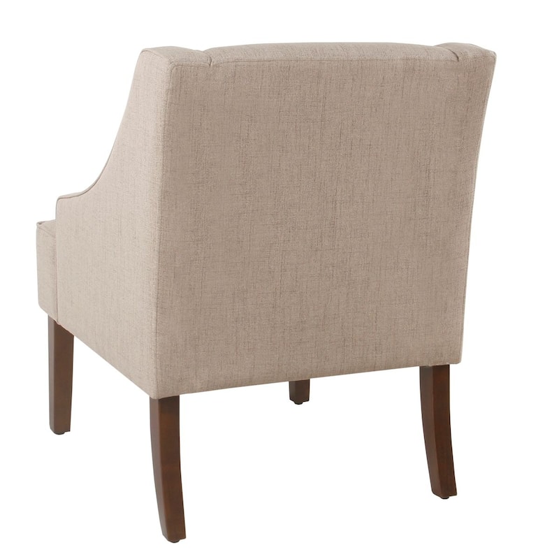 Porch & Den Lyric Tan Swoop Arm Accent Chair