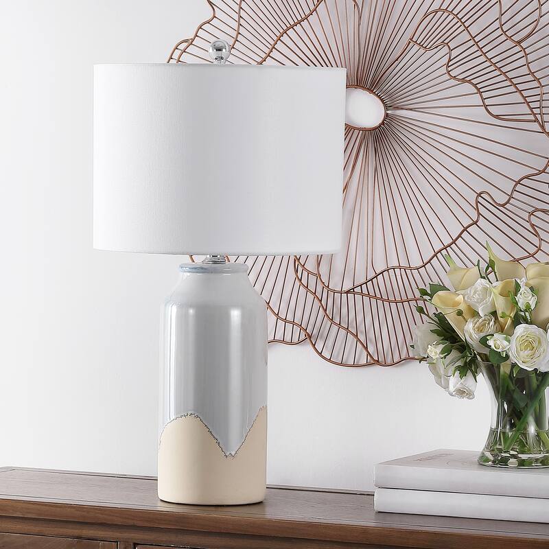 SAFAVIEH Lighting Bevlen 27.5" Table Lamp - 14"W x 14"D x 28"H