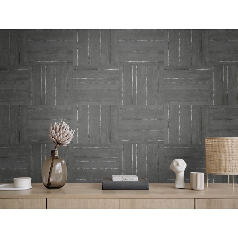 Seabrook Designs Plaza Geometric Non-Woven Unpasted Wallpaper
