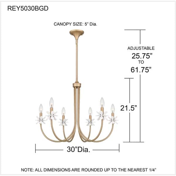 Remy 6-Light Bronze Gold Chandelier