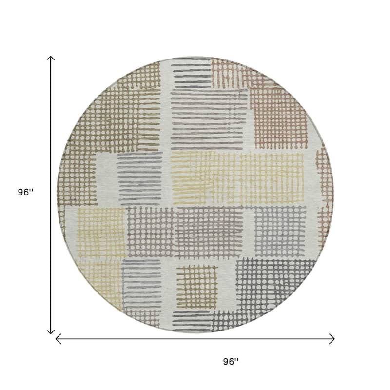 HomeRoots Geometric Transitional Rectangle Outdoor Rug