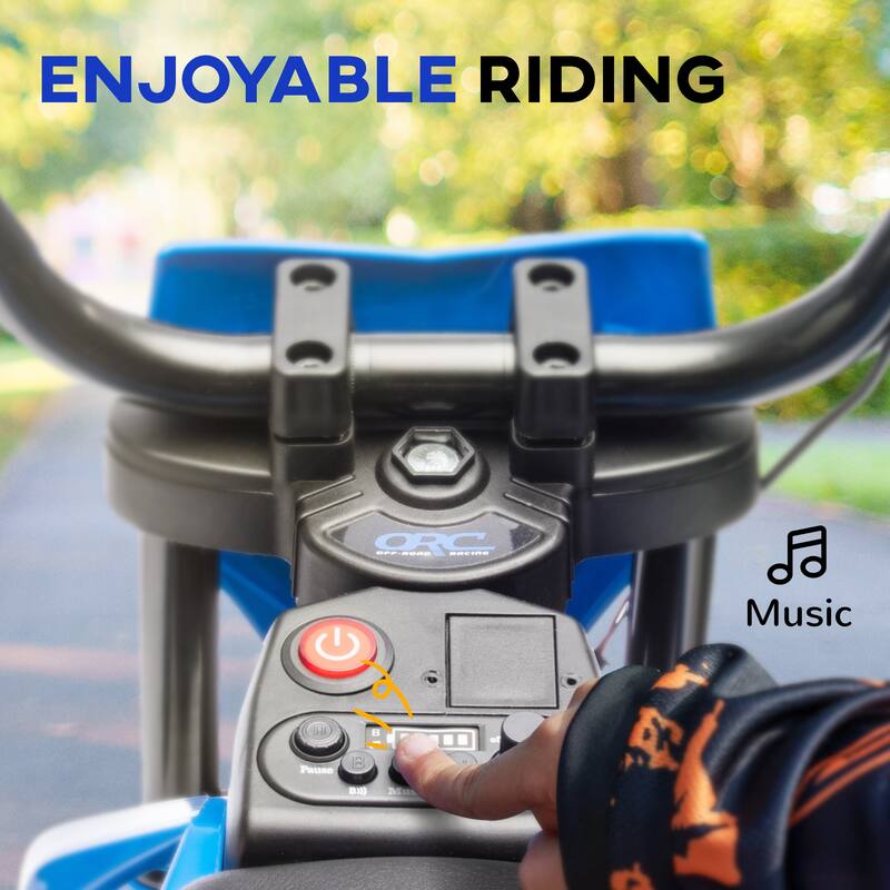 Qaba 12V Kids Motorcycle W/ Twist Grip Throttle, Rear Suspension