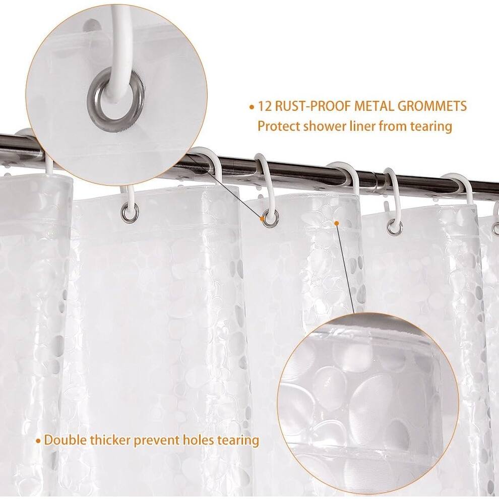 EVA Shower Curtain Water Repellent,No Chemical Smell Liner,No Odor On Sale Bed Bath & Beyond