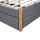 preview thumbnail 9 of 41, Upholstered Platform Bed with Twin Size Trundle Curved Wingback Bed