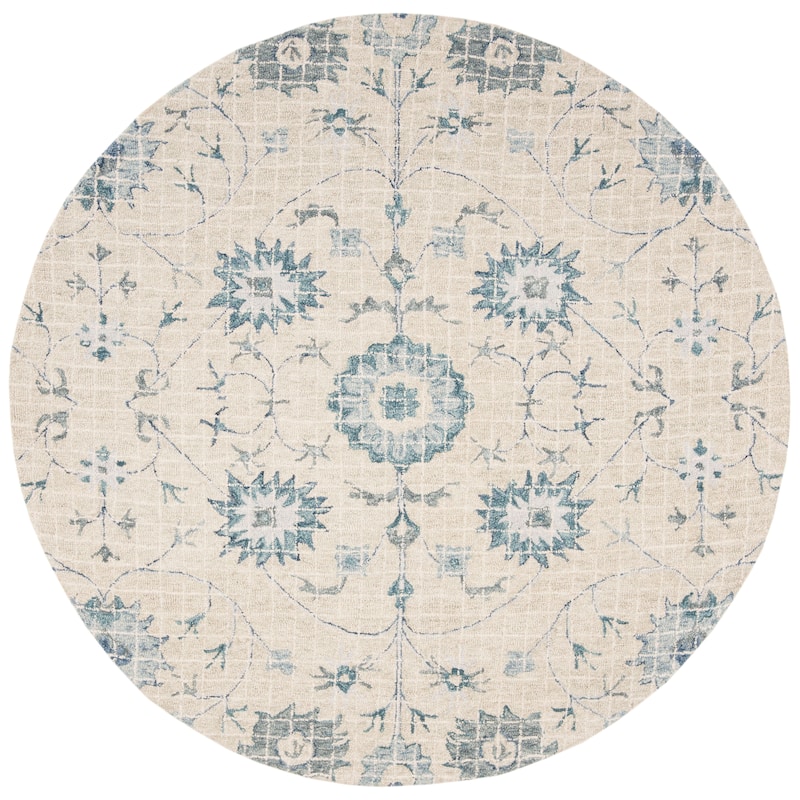 SAFAVIEH Handmade Blossom Samija Modern Floral Wool Rug