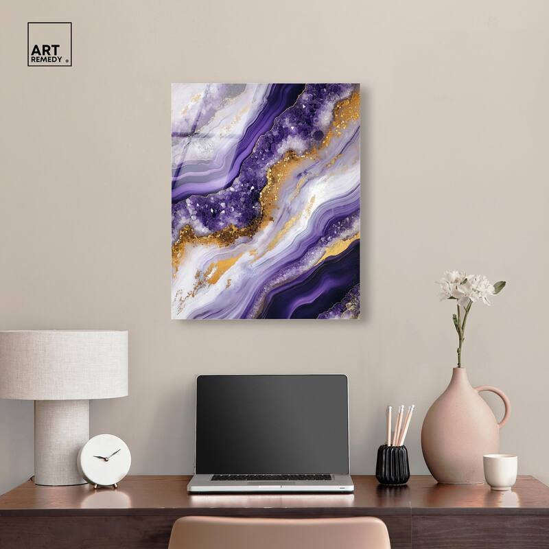 Gemstone Labyrinth I Acrylic by Art Remedy, Ready to Hang