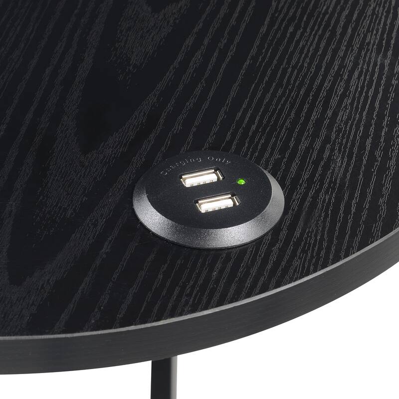 Convenience Concepts Designs2Go Simon 3 Tier End Table with USB Ports