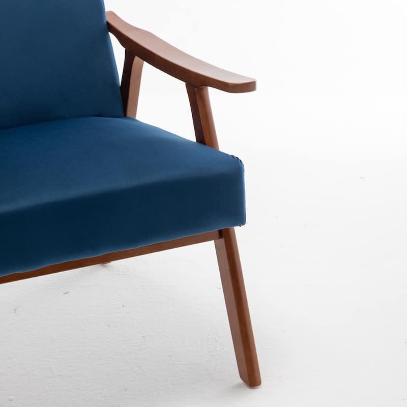 Extra-Thick Backrest Accent Chair with Solid Wood Frame