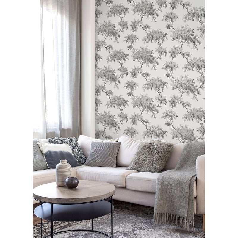 Brewster Ashdown Grey Tree Wallpaper