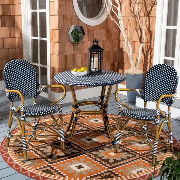 SAFAVIEH Outdoor Living Hooper Piece Bistro Set On Sale Bed - Main Image