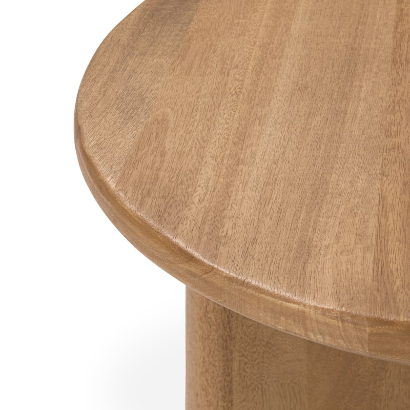 Classic Home Montengo Solid Mango Wood Round End Table