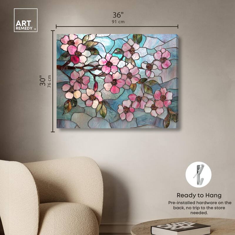 Shimmering Spring Blossoms II Canvas by Art Remedy, Gallery Wrapped